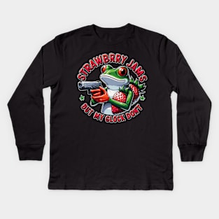 Strawberry jams but my glock don’t frog Kids Long Sleeve T-Shirt